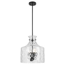 Coronado Dimpled Glass Bell Jar 4 Light Pendant